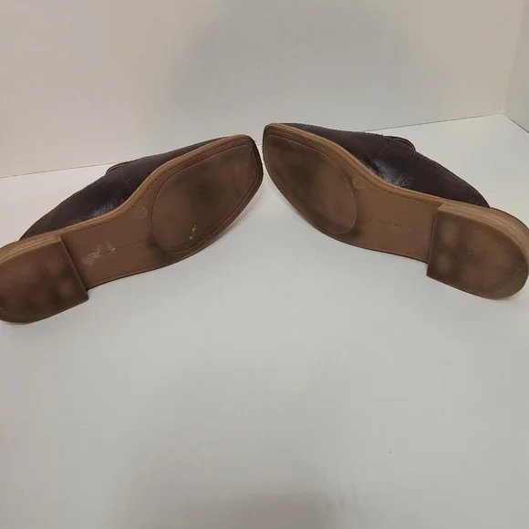 Lucky Brand brown leather slide on loafers women size 8M - Picture 10 of 10